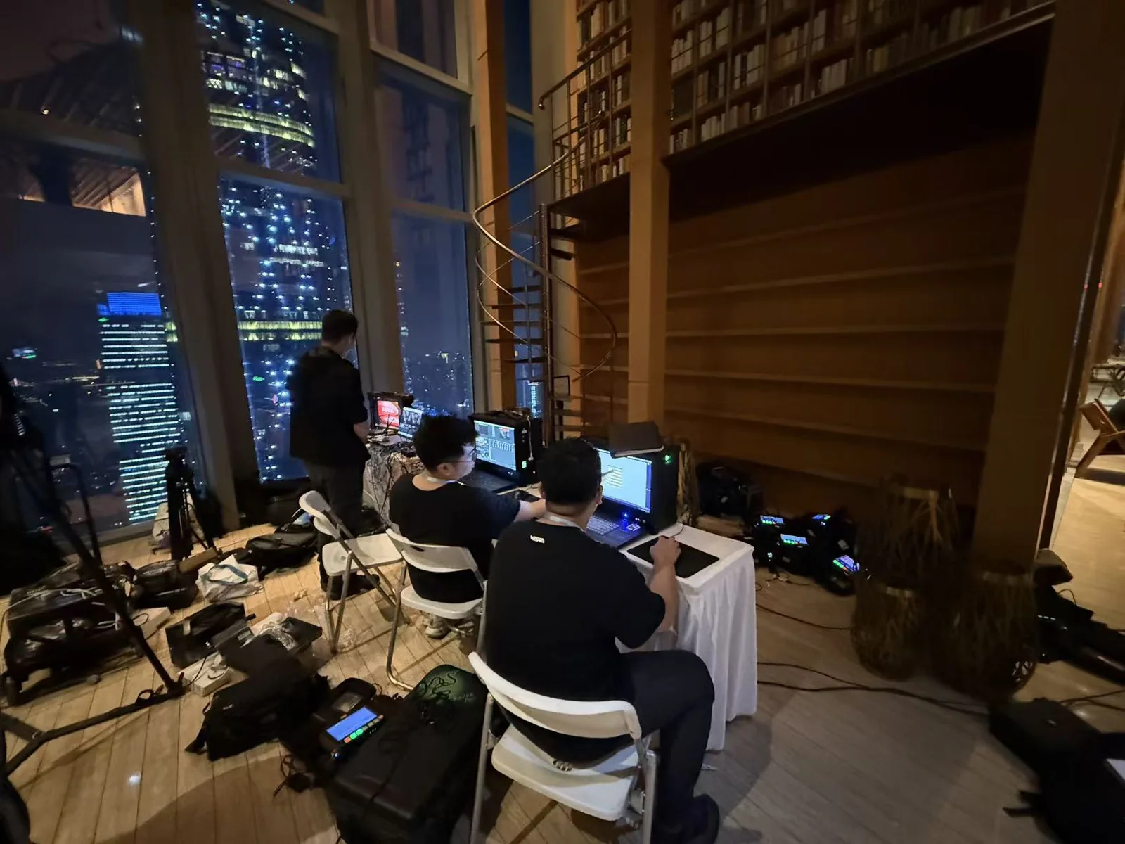 城市夜景活动直播导播与技术执行现场